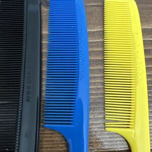 Vintage Unbeatable Hair Comb Set Black, Blue, Yellow